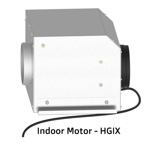 900mm Dilusso Curved Glass Canopy With Q Series Indoor/Outdoor Motor Rangehood