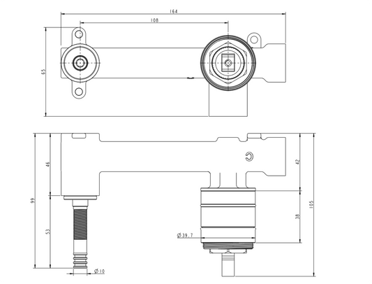 Wall Mixer with Spout In-wall Part