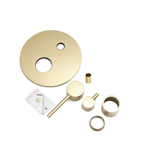 LUCID PIN Series Light Brushed Brass Diverter Mixer Trim Kit (match CLPD)