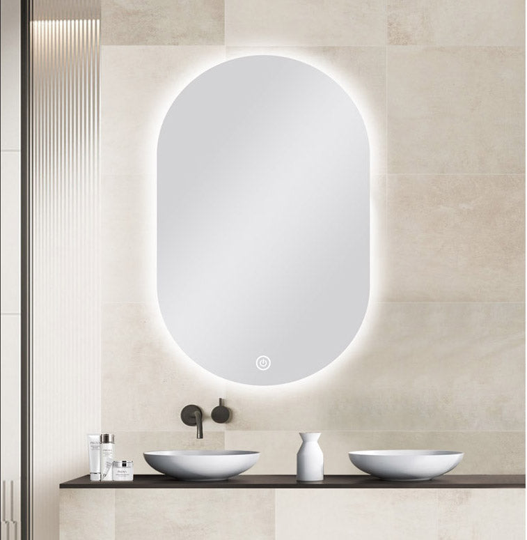 600 X 900MM Frame-less Oval Back-lit Carysil LED Mirror