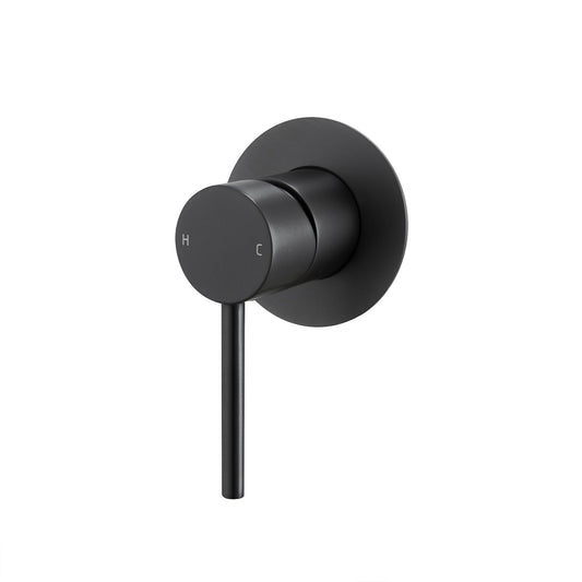 LUCID PIN Black Wall Mixer with 65MM Cover Plate Trim Kit Only (match CLPM)