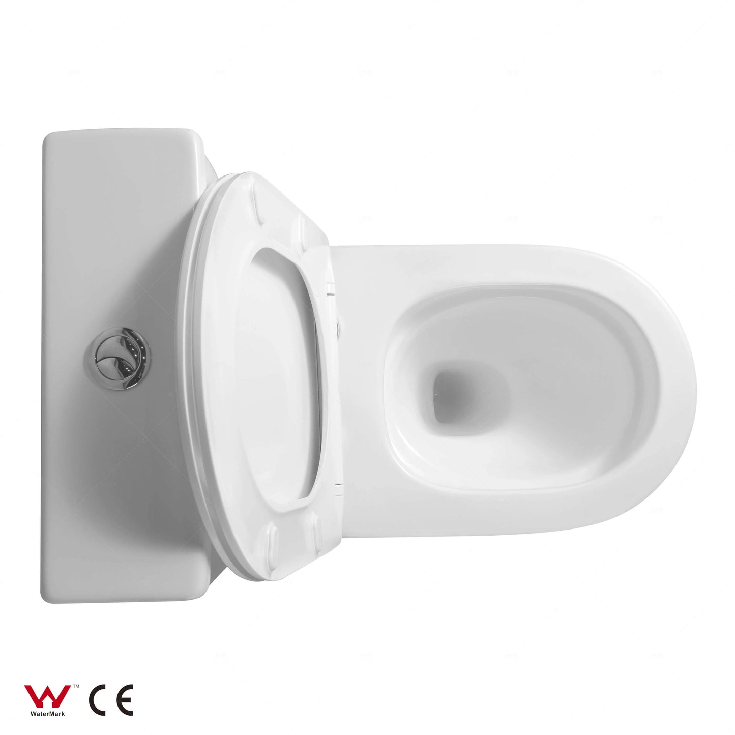 660 × 360 × 800 mm One hole Tornado Back to Wall Toilet Suite – Gloss White