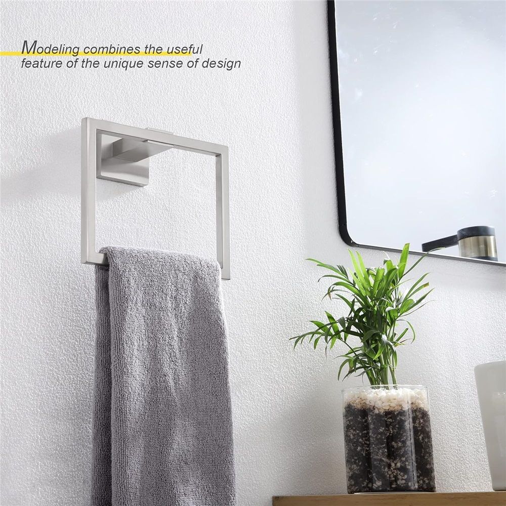 Bath Towel Holder Stainless Steel Towel Hanger Towel Ring for Bathroom Lavatory Wall Mount, Towel Ring for Bath RV