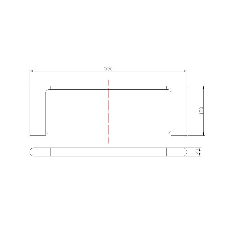 VOG - Brushed Brass Glass Shelf