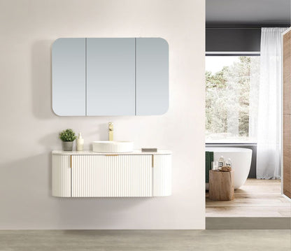 Navona 1200MM Wall Hung Forma Series White Side Drawer Vanities
