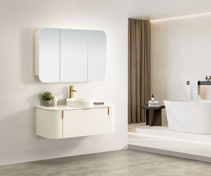 Navona 1200MM Wall Hung Forma Series White Side Drawer Vanities