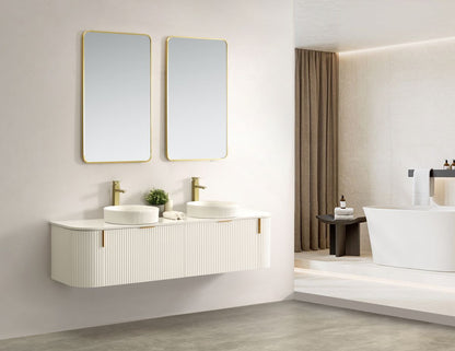 Navona 1800MM Wall Hung Forma Series White Side Drawer Vanities
