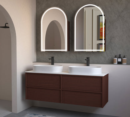 Carysil Fairmont Oak 1500MM Wall Hung Shaker Vanities without Stone Top