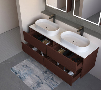 Carysil Fairmont Oak 1500MM Wall Hung Shaker Vanities without Stone Top