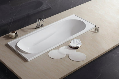 1675 × 735 × 390 (H)  Acrylic Inset Bath Acrylic GLOSSY White Bathtub NO Overflow (Copy)