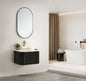 Navona 750MM Forma Series Wall Hung Black Side Drawer Vanities