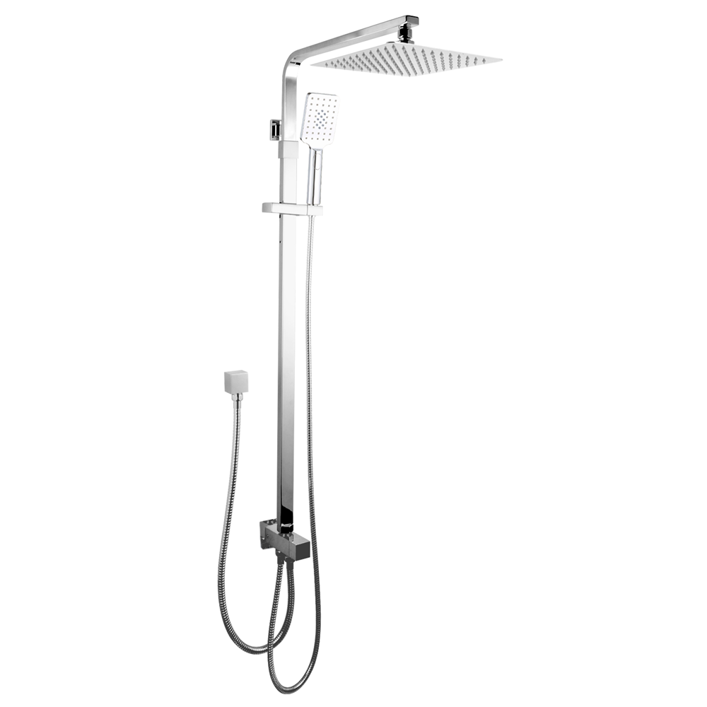 10" Square Chrome Shower Station Top/Bottom Inlet