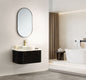 Navona 900MM Wall Hung Forma Series Black Side Drawer Vanities