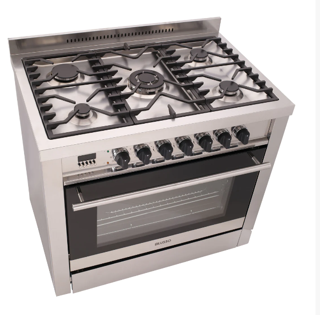 900mm Freestanding Dual Fuel Cooker with 5 Sabaf Gas Burners (Ctr Wok burner)