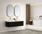 Navona 1500MM Wall Hung Forma Series Black Side Drawer Vanities