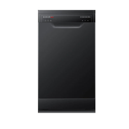 450*610*645mm 9 Place Settings Black Freestanding Dishwasher