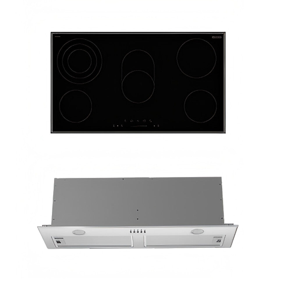 900mm Dilusso Stainless Oven + Ceramic Cooktop + Concealed Rangehood + Dishwasher Kitchen Appliance Package