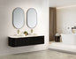 Navona 1800MM Wall Hung Forma Series Black Side Drawer Vanities