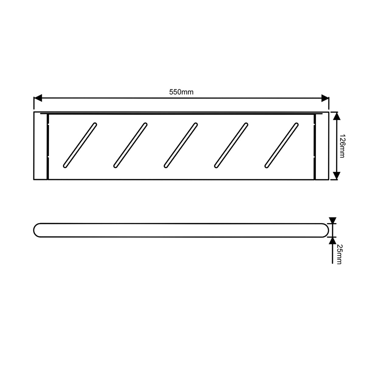 RUSHY CHROME SHELF