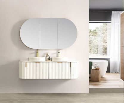 Navona 1500MM Wall Hung Forma Series White Side Drawer Vanities