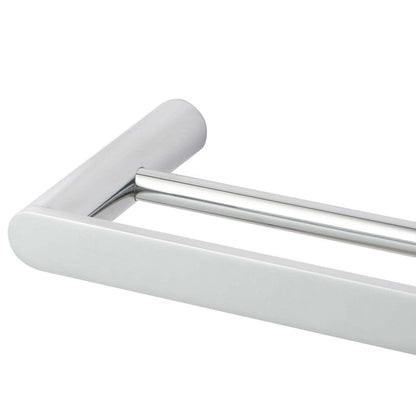 RUSHY Chrome Double Towel Rail 600mm