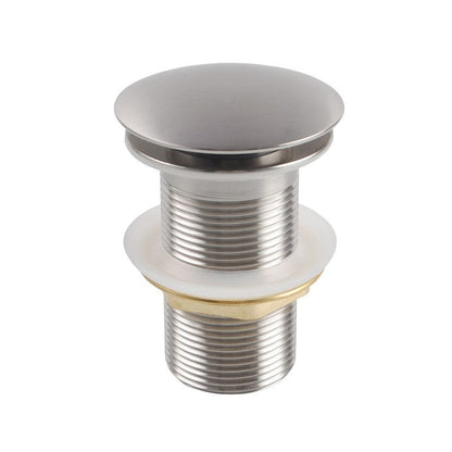32/40mm Brushed Nickel Mushroom Solid Brass Basin Pop Up Waste with No Overflow