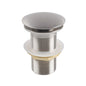 32/40mm Brushed Nickel Mushroom Solid Brass Basin Pop Up Waste with No Overflow