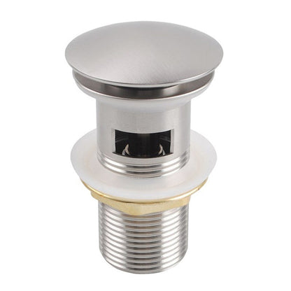 Brushed Nickel Pop Up Waste Overflow