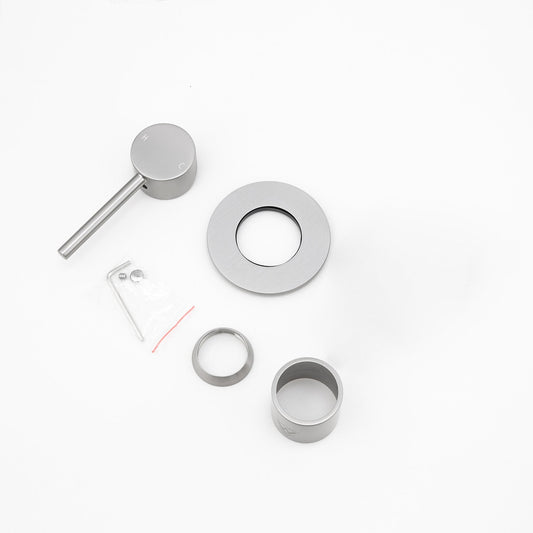 LUCID PIN Brushed Nickel Wall Mixer Trim Kit with 65MM Cover Plate Only (match CLPM)