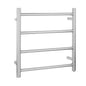 Brushed Nickel Round Electric Heated Towel Rack 4 Bars