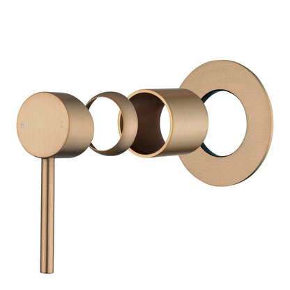 LUCID PIN Brushed Copper Wall Mixer with 80MM Cover Plate Trim Kit  Only (match CLPM)