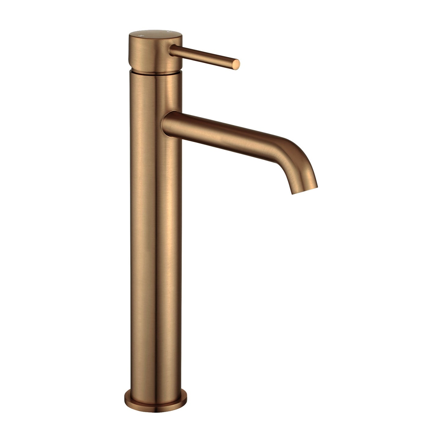 LUCID PIN Series Round Brushed Copper Tall Basin Mixer