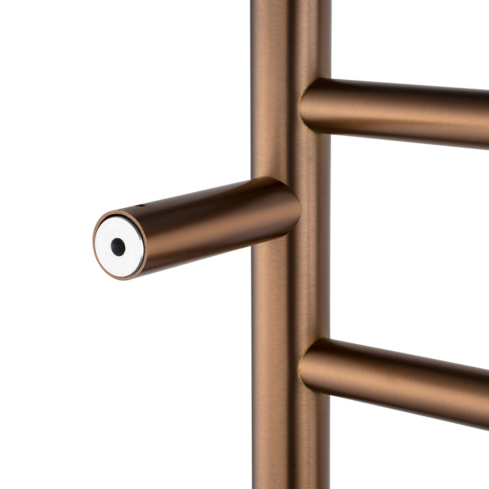 Brushed Brass Round Electric Heated Towel Rack 6 Bars (Copy)