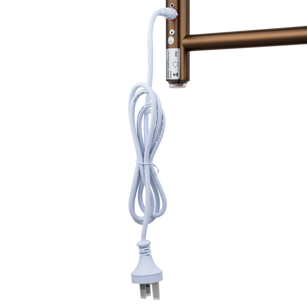 Brushed Brass Round Electric Heated Towel Rack 6 Bars (Copy)