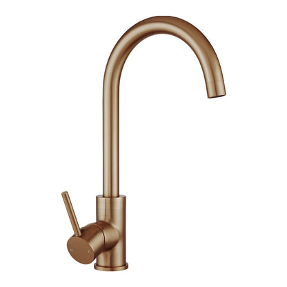 Round Brushed Yellow Gold Kitchen Sink Mixer Tap (Copy)