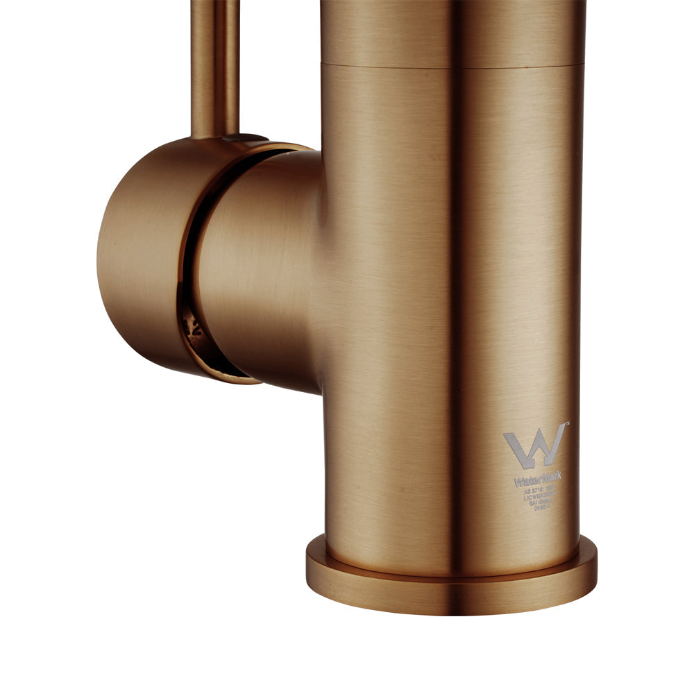 Round Brushed Yellow Gold Kitchen Sink Mixer Tap (Copy)
