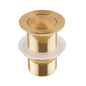 Brushed Brass Pop Up Waste No Overflow