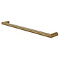Round Horizontal Brushed Brass Electric Heated Towel Rack Single Bar