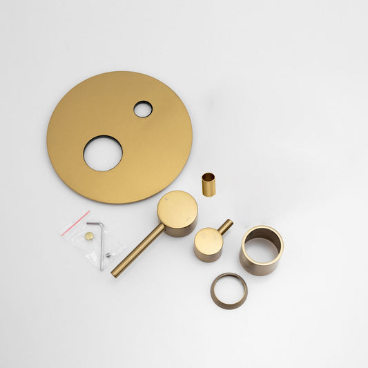 LUCID PIN Series Brushed Brass Diverter Mixer Trim Kit (match CLPD)