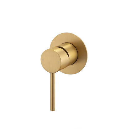 LUCID PIN Brushed Brass Wall Mixer with 80MM Cover Plate Trim Kit  Only (match CLPM)