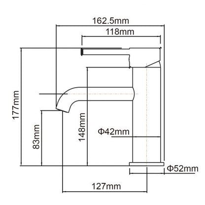 LUCID PIN - Brushed Copper Basin Mixer