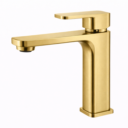IVANO Series Brushed Yellow Gold Short Basin Mixer