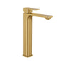 IVANO Series Square Brushed Brass Tall Basin Mixer