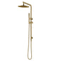 10'' Round Brushed Yellow Gold Shower Station Top Water Inlet(Right Angle)