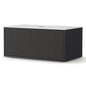 Vanity Unit 900mm Bathroom Cabinet Storage Wall Hung Grooved Timber Black