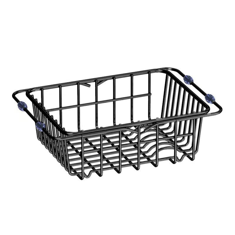 Flexible Stainless Steel Gunmetal Sink Basket / Dish Rack