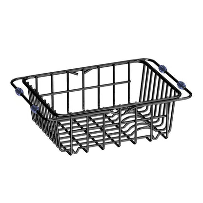 Flexible Stainless Steel Gunmetal Sink Basket / Dish Rack