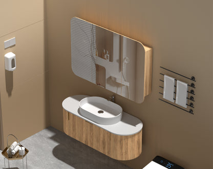 Navona Carysil 1200x800mm Grand Walnut Shaving Cabinet