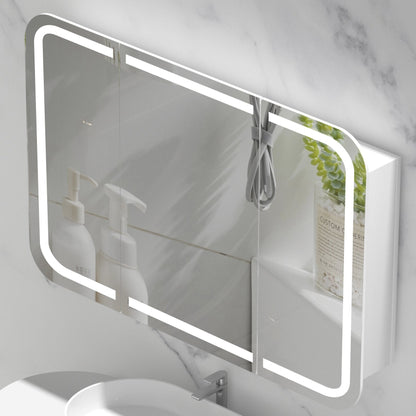 CARYSIL 1200x800mm Grand LED Matte White Shaving Cabinet