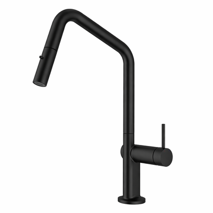 Carysil Angle Matte Black Pull Out Kitchen Mixer